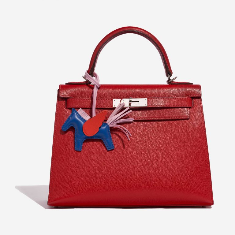 Pre-owned Hermès bag Rodeo Pegasus PM Milo Bleu de Galice / Rose Texas / Mauve Sylvestre Blue, Multicolour Front | Sell your designer bag on Saclab.com