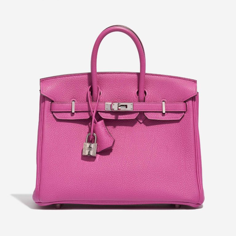 Pre-owned Hermès bag Birkin 25 Togo Magnolia Pink, Violet Front | Sell your designer bag on Saclab.com