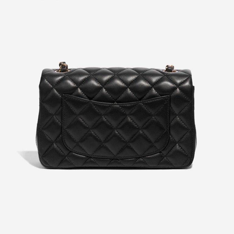 Pre-owned Chanel bag Timeless Mini Rectangular Lamb Black Black Back | Sell your designer bag on Saclab.com