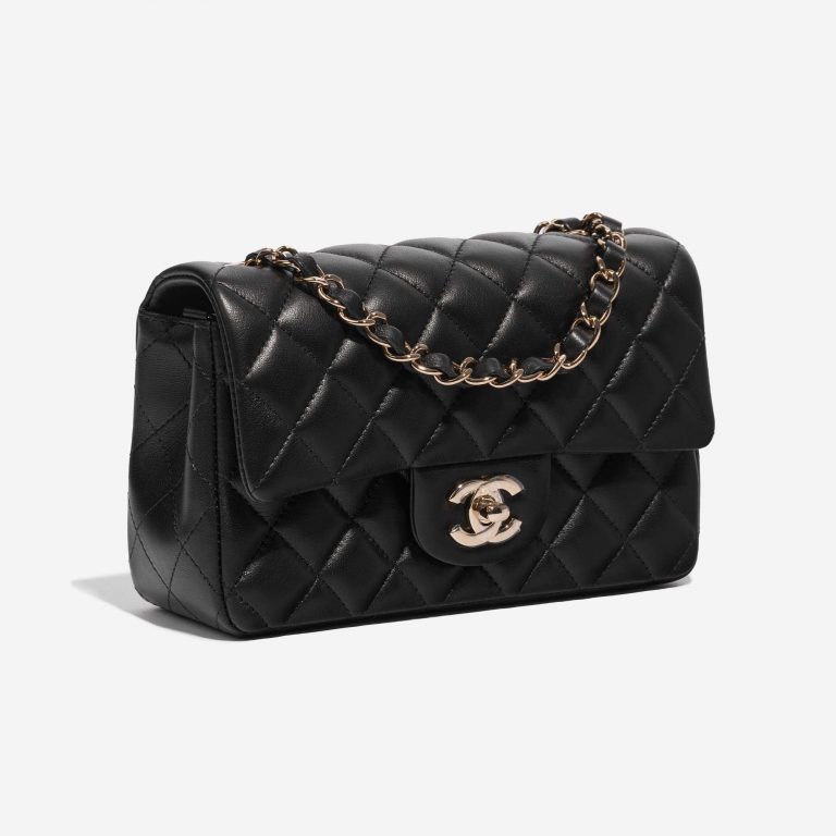 Pre-owned Chanel bag Timeless Mini Rectangular Lamb Black Black Side Front | Sell your designer bag on Saclab.com