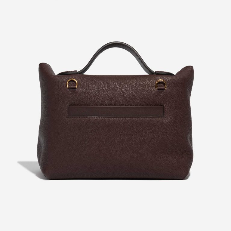Pre-owned Hermès bag 24/24 29 Togo / Swift Rouge Sellier / Black / Havane Black, Brown Back | Sell your designer bag on Saclab.com