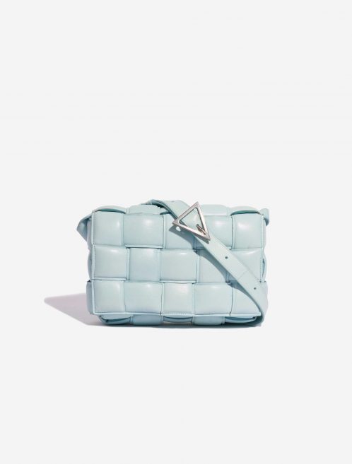 Pre-owned Bottega Veneta bag Cassette Medium Calf Topaz Blue Front | Sell your designer bag on Saclab.com