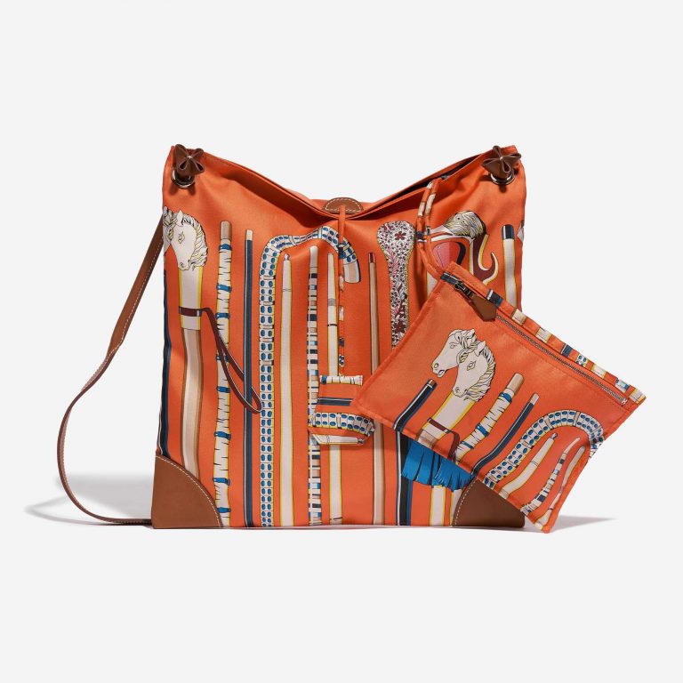 Pre-owned Hermès bag Silky City 33 Silk / Barenia Multicolour Multicolour Front | Sell your designer bag on Saclab.com