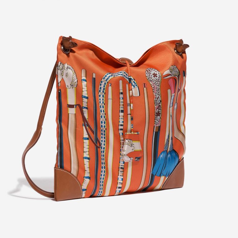 Pre-owned Hermès bag Silky City 33 Silk / Barenia Multicolour Multicolour Side Front | Sell your designer bag on Saclab.com
