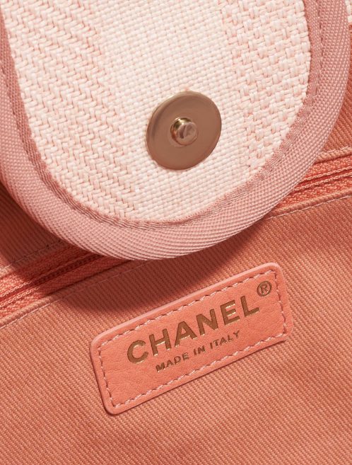 Pre-owned Chanel bag Deauville Medium Canvas Pink Pink, Rose Logo | Sell your designer bag on Saclab.com