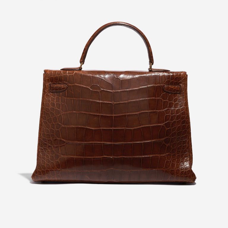 Pre-owned Hermès bag Kelly 35 Alligator Noisette Brown Back | Sell your designer bag on Saclab.com