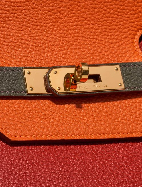 Pre-owned Hermès bag Birkin 40 HSS Togo Orange H / Olive / Vermillon Multicolour, Orange, Red Closing System | Sell your designer bag on Saclab.com