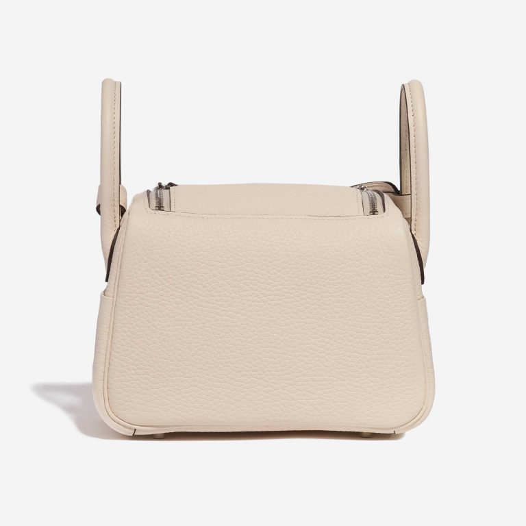 Pre-owned Hermès bag Lindy Mini Clemence Nata Beige, White Back | Sell your designer bag on Saclab.com