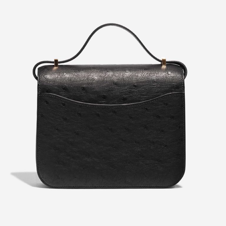 Pre-owned Hermès bag Constance 18 Ostrich Black Black Back | Sell your designer bag on Saclab.com