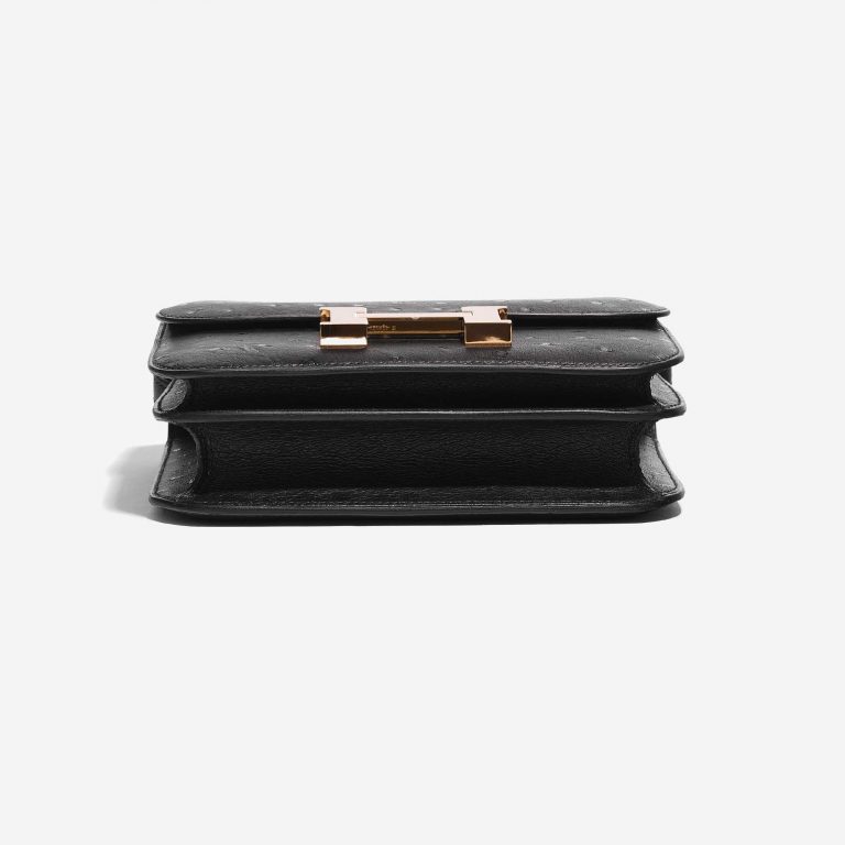 Pre-owned Hermès bag Constance 18 Ostrich Black Black Bottom | Sell your designer bag on Saclab.com
