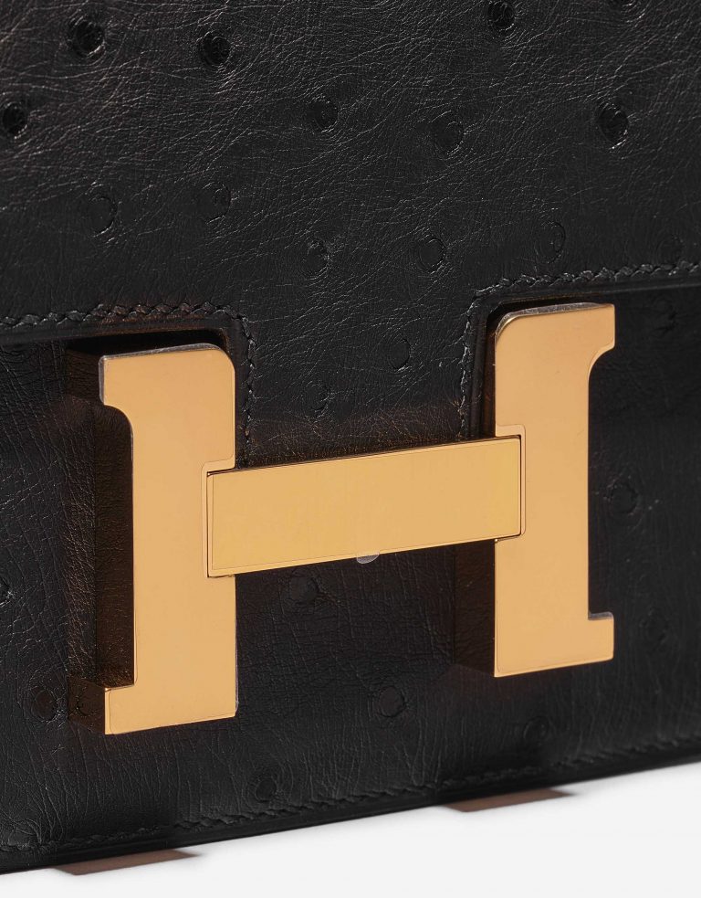 Pre-owned Hermès bag Constance 18 Ostrich Black Black Closing System | Sell your designer bag on Saclab.com