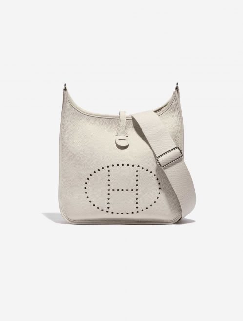 Pre-owned Hermès bag Evelyne 29 Clemence Beton Grey Front | Sell your designer bag on Saclab.com