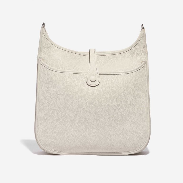 Pre-owned Hermès bag Evelyne 29 Clemence Beton Grey Back | Sell your designer bag on Saclab.com