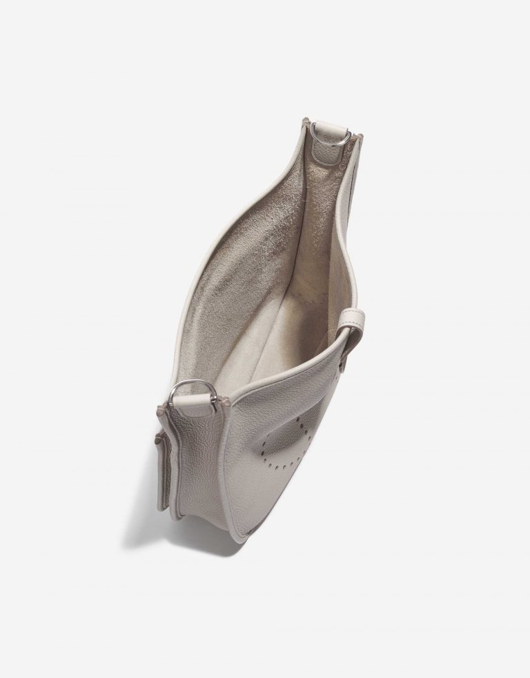 Pre-owned Hermès bag Evelyne 29 Clemence Beton Grey Inside | Sell your designer bag on Saclab.com