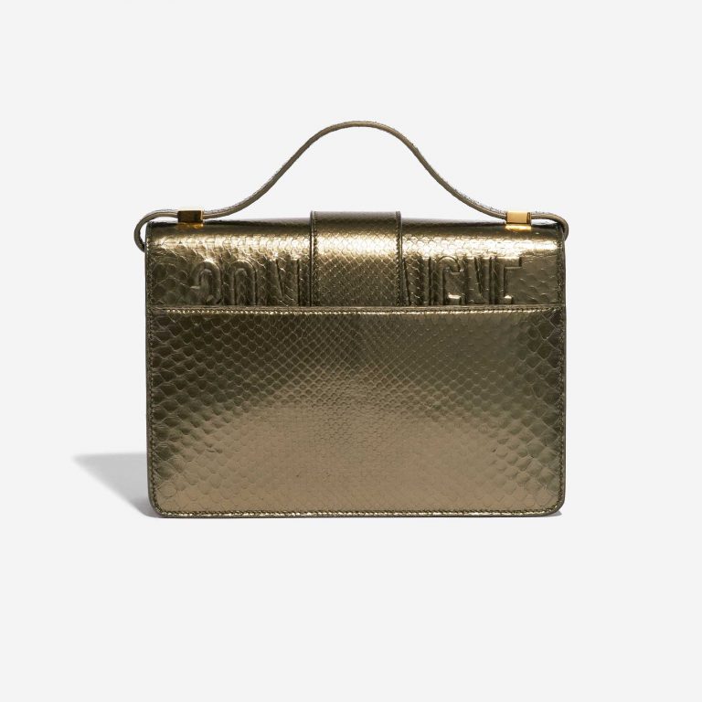 Pre-owned Dior bag 30 Montaigne Medium Python Green Metallic Green Back | Sell your designer bag on Saclab.com
