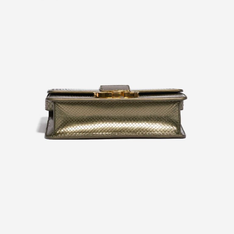 Pre-owned Dior bag 30 Montaigne Medium Python Green Metallic Green Bottom | Sell your designer bag on Saclab.com