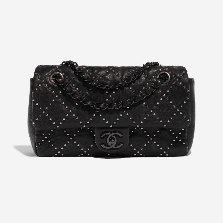 Pre-owned Chanel bag Timeless Medium Chèvre SO Black Black Front | Sell your designer bag on Saclab.com