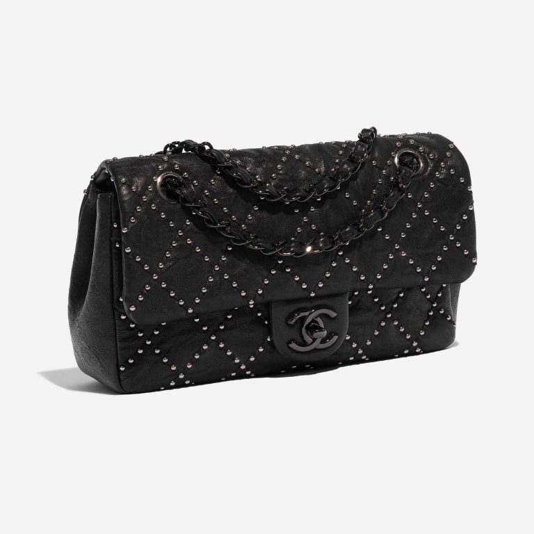 Pre-owned Chanel bag Timeless Medium Chèvre SO Black Black Side Front | Sell your designer bag on Saclab.com