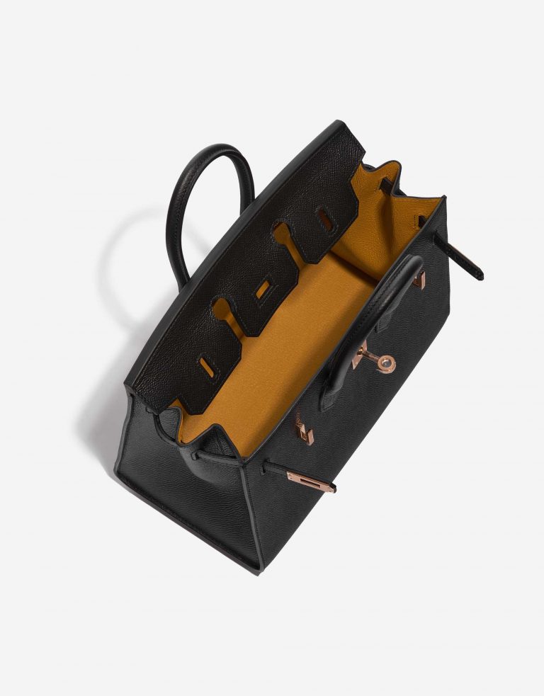 Pre-owned Hermès bag Birkin 25 HSS Epsom Black / Jaune Ambre Black Inside | Sell your designer bag on Saclab.com