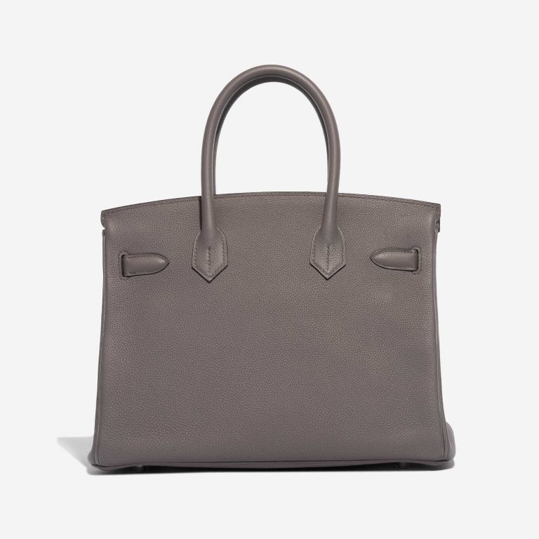 Pre-owned Hermès bag Birkin 30 Togo Gris Etain Grey Back | Sell your designer bag on Saclab.com