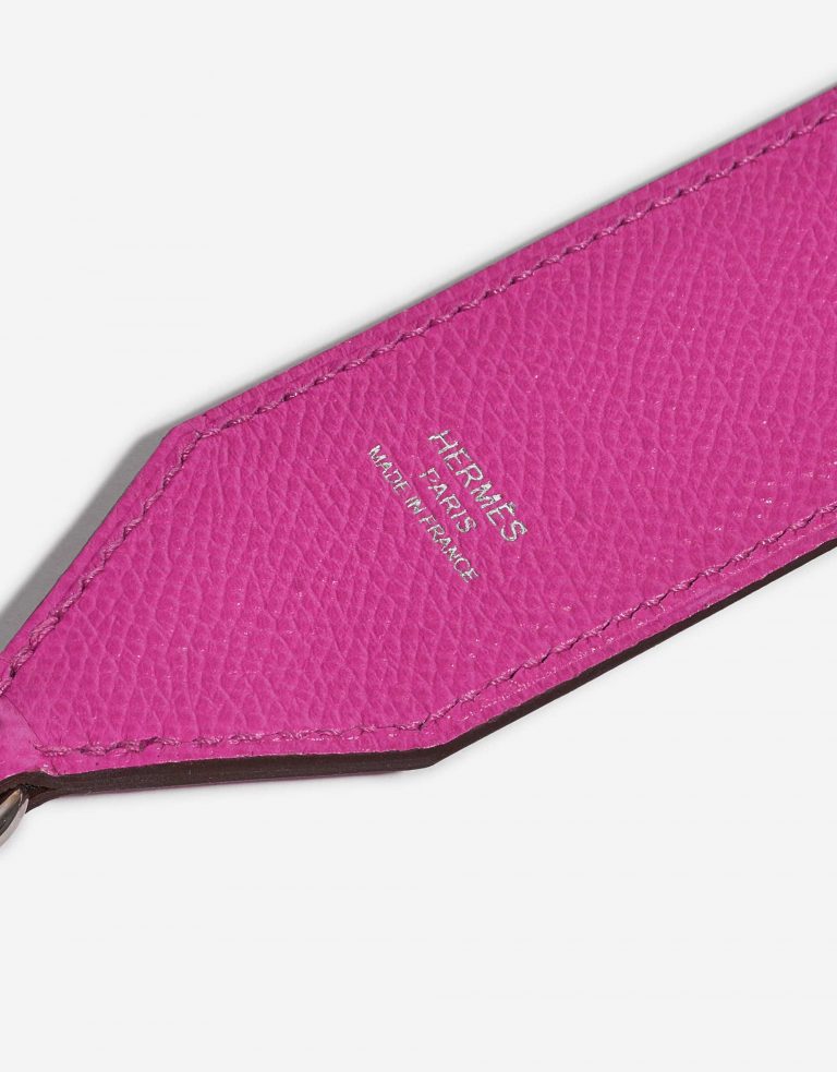 Pre-owned Hermès bag Strap 111 Epsom Magnolia / Blue Saphir / Craie Blue, Rose Logo | Sell your designer bag on Saclab.com