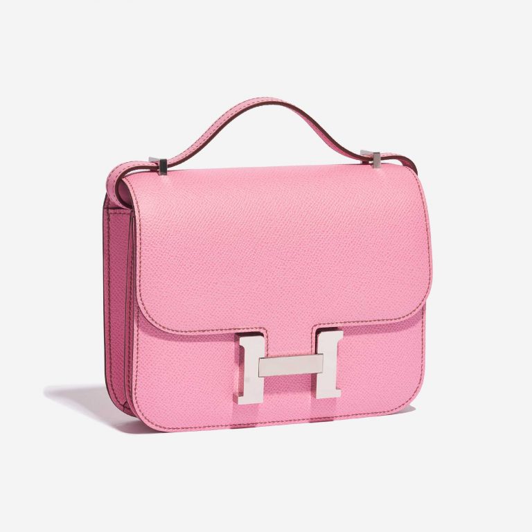 Pre-owned Hermès bag Constance 18 Epsom 5P Bubblegum Pink Side Front | Sell your designer bag on Saclab.com