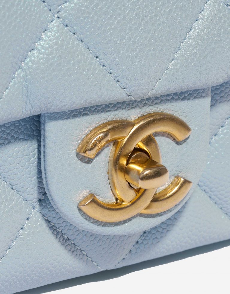 Pre-owned Chanel bag Timeless 21K Caviar Blue Blue Closing System | Sell your designer bag on Saclab.com