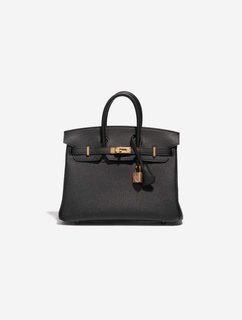 Pre-owned Hermès bag Birkin 25 Togo Black Black Front | Sell your designer bag on Saclab.com