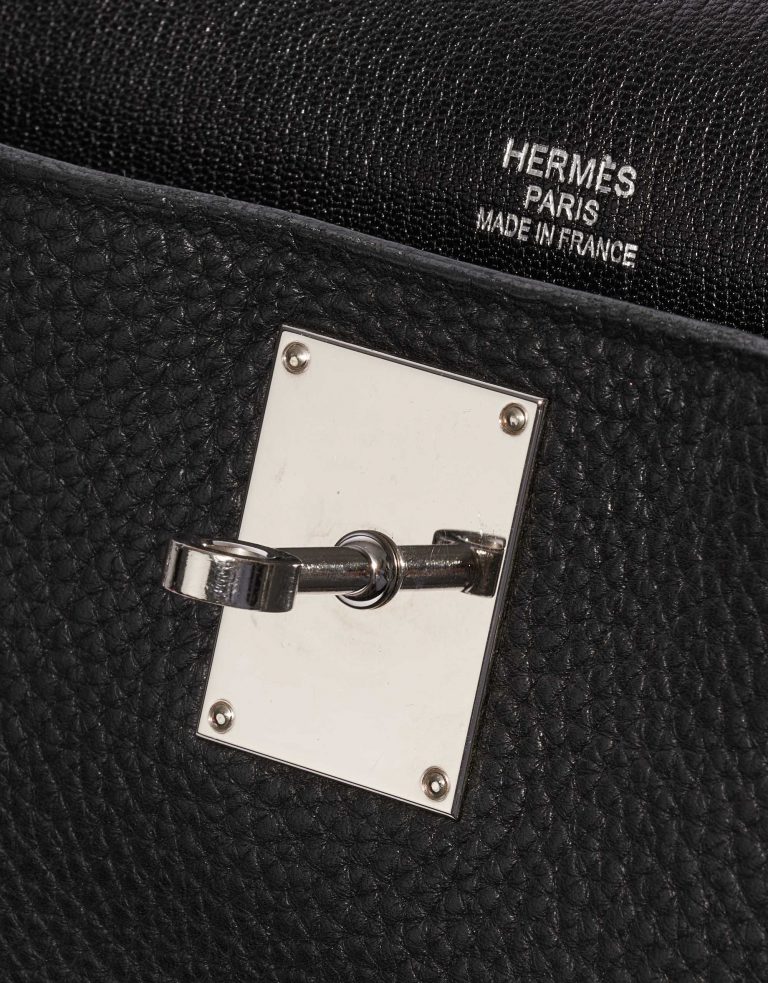 Pre-owned Hermès bag Jypsière 34 Clemence Black Black Logo | Sell your designer bag on Saclab.com