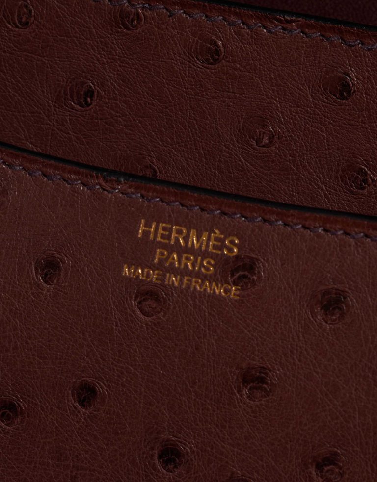 Pre-owned Hermès bag Constance 24 Ostrich Rouge Sellier Brown Logo | Sell your designer bag on Saclab.com
