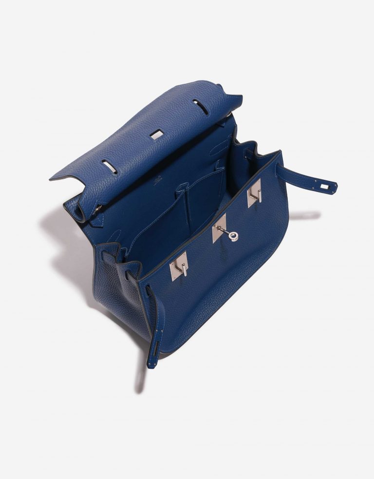 Pre-owned Hermès bag Jypsière 28 Clemence Deep Blue Blue Inside | Sell your designer bag on Saclab.com