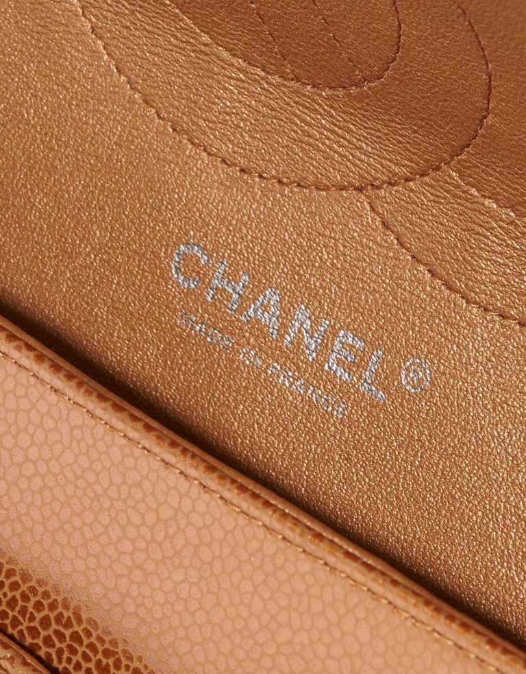 Pre-owned Chanel bag Timeless Jumbo Caviar Copper Gold, Orange Logo | Sell your designer bag on Saclab.com