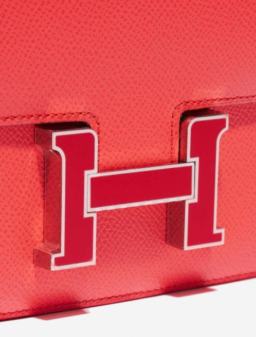 Pre-owned Hermès bag Constance 18 Epsom Rose Texas / Rouge de Coeur Red, Rose Closing System | Sell your designer bag on Saclab.com