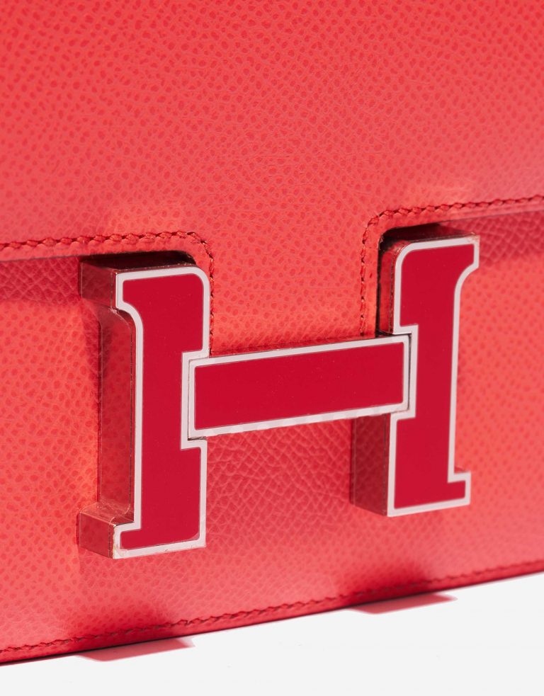 Pre-owned Hermès bag Constance 18 Epsom Rose Texas / Rouge de Coeur Red, Rose Closing System | Sell your designer bag on Saclab.com