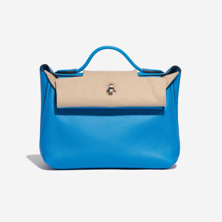 Pre-owned Hermès bag 24/24 21 Evercolor/ Swift Blue Frida Blue Front Velt | Sell your designer bag on Saclab.com