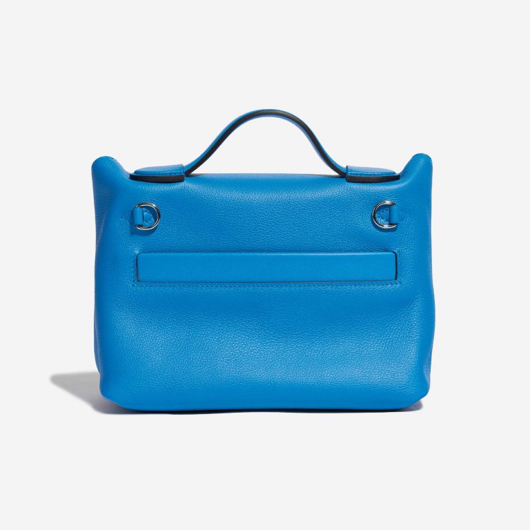 Pre-owned Hermès bag 24/24 21 Evercolor/ Swift Blue Frida Blue Back | Sell your designer bag on Saclab.com