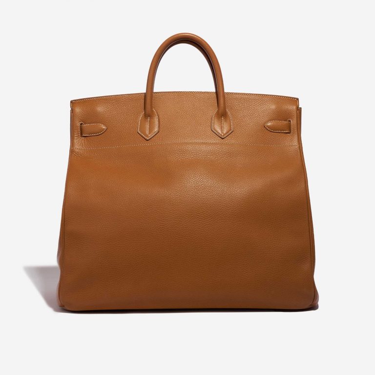 Pre-owned Hermès bag Haut à Courroies 45 Vache Ardennes Gold Brown Back | Sell your designer bag on Saclab.com