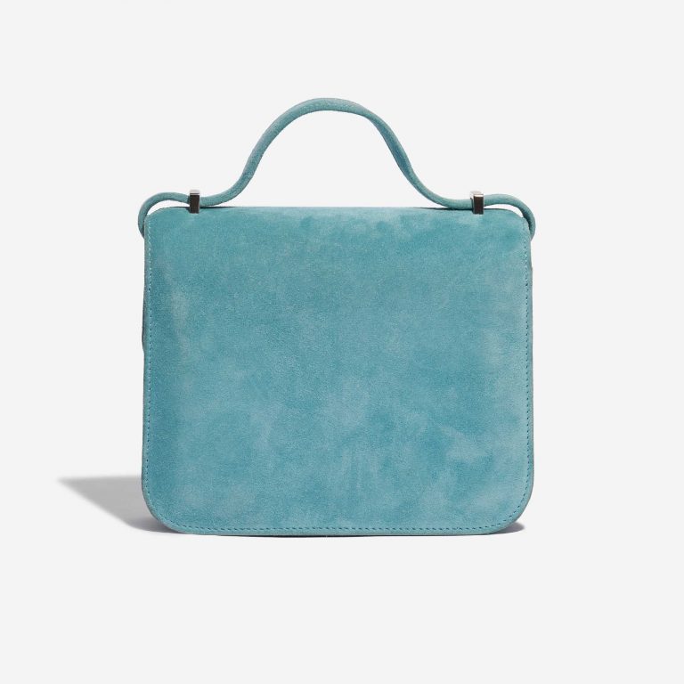 Pre-owned Hermès bag Constance 18 Doblis Suede Blue Atoll Blue Back | Sell your designer bag on Saclab.com