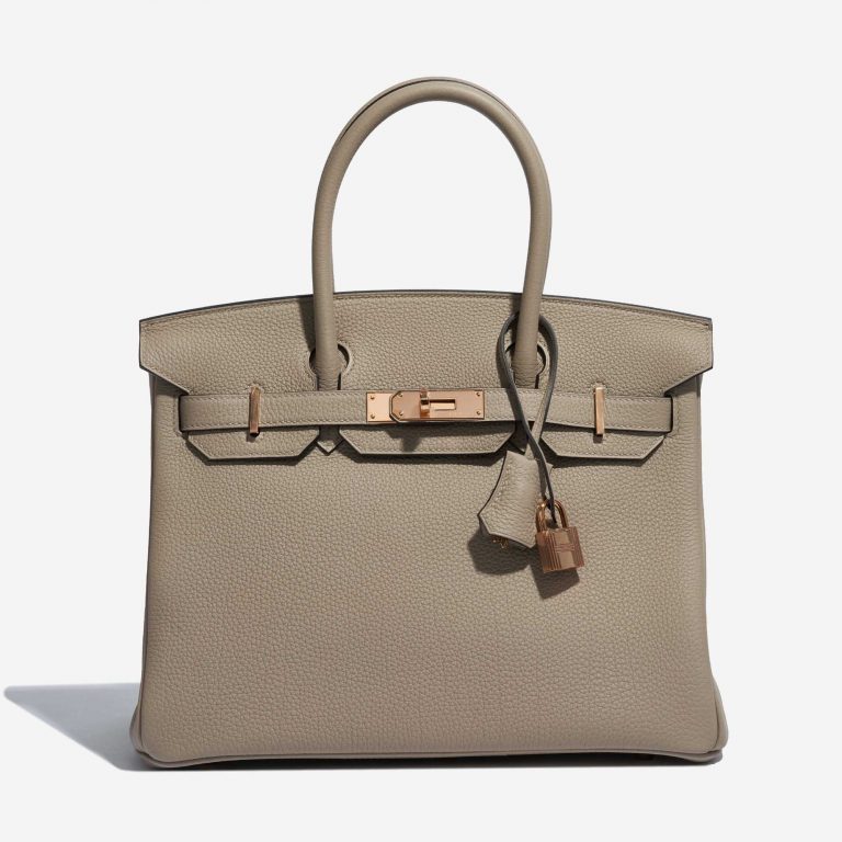 Pre-owned Hermès bag Birkin 30 Togo Gris Tourterelle Grey Front | Sell your designer bag on Saclab.com