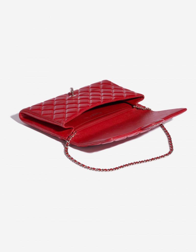 Pre-owned Chanel bag Timeless Single Flap Jumbo Caviar Red Red Inside | Sell your designer bag on Saclab.com