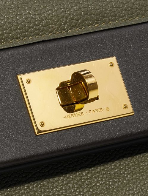 Pre-owned Hermès bag 24/24 35 Togo Vert Olive / Vert Bronze Green Closing System | Sell your designer bag on Saclab.com