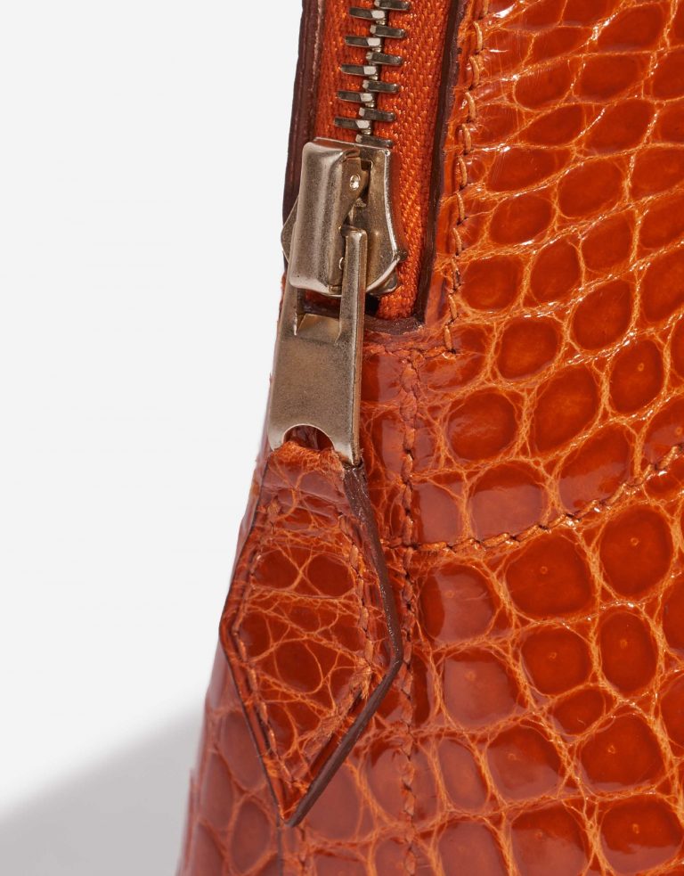Pre-owned Hermès bag Bolide 27 Porosus Crocodile Orange H Orange Detail | Sell your designer bag on Saclab.com