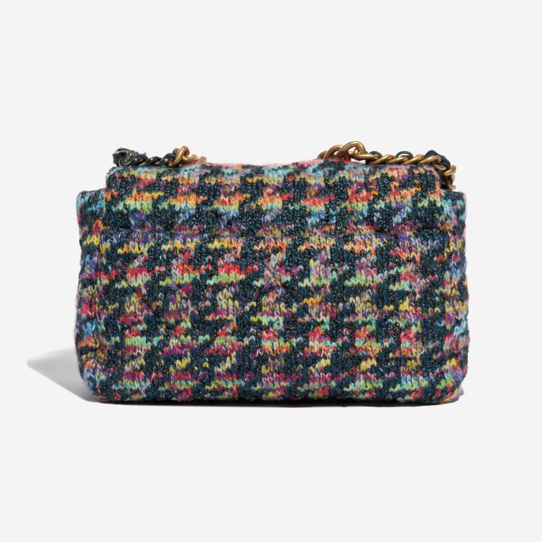 Pre-owned Chanel bag 19 Flap Bag Tweed Multicolour Multicolour Back | Sell your designer bag on Saclab.com