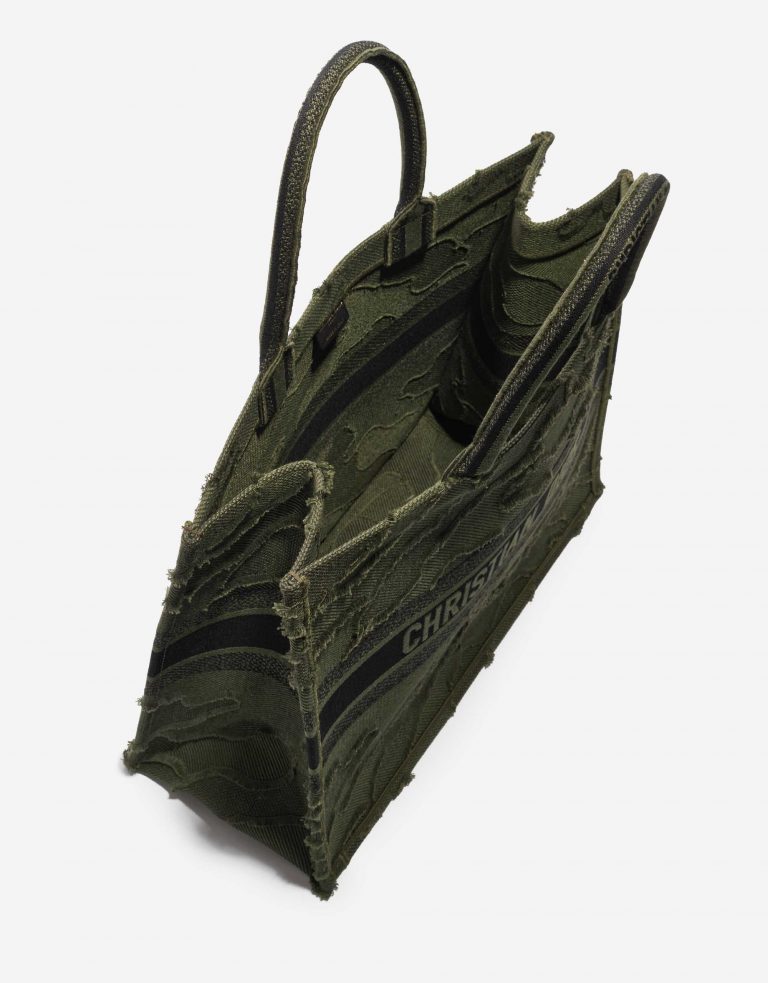 Pre-owned Dior bag Book Tote Large Camouflage Embroidery Canvas Green Green Inside | Sell your designer bag on Saclab.com