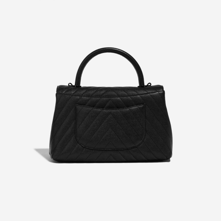 Pre-owned Chanel bag Timeless Handle Medium Caviar So Black Black Back | Sell your designer bag on Saclab.com