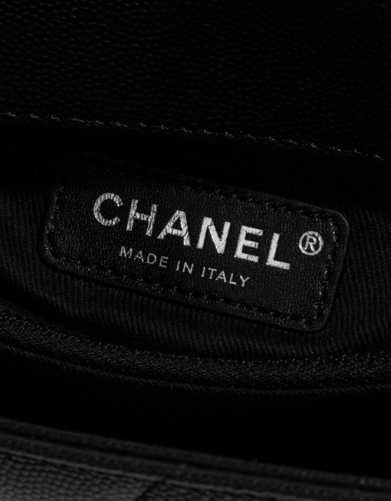Pre-owned Chanel bag Timeless Handle Medium Caviar So Black Black Logo | Sell your designer bag on Saclab.com