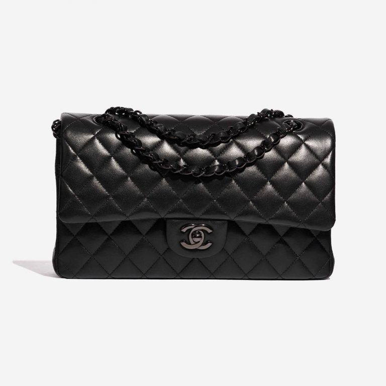 Pre-owned Chanel bag Timeless Medium Lamb So Black Black Front | Sell your designer bag on Saclab.com