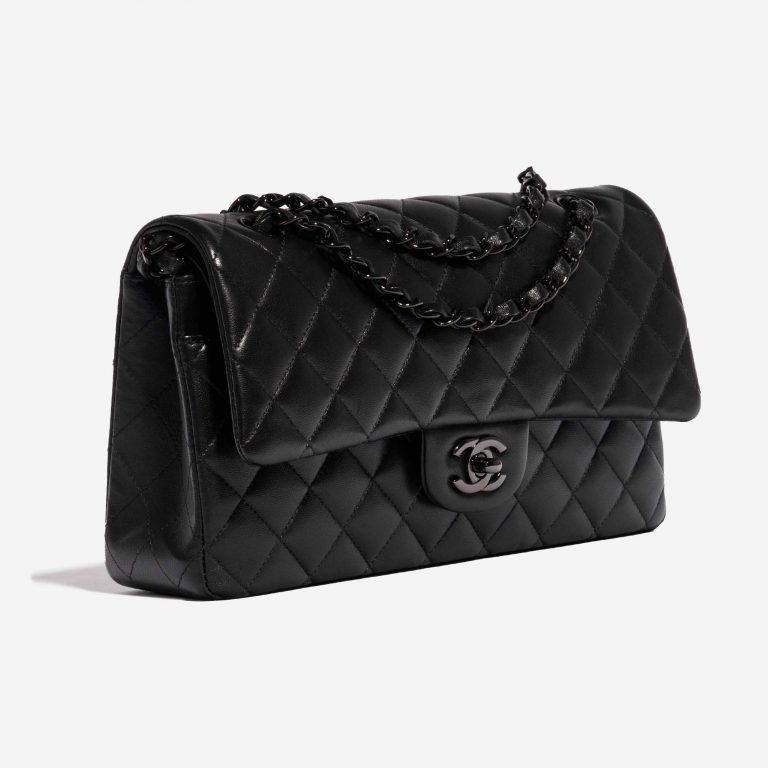 Pre-owned Chanel bag Timeless Medium Lamb So Black Black Side Front | Sell your designer bag on Saclab.com