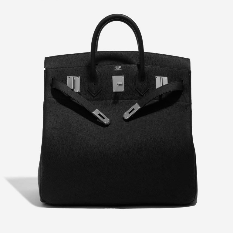 Pre-owned Hermès bag Haut à Courroies 40 Togo Black Black Front Open | Sell your designer bag on Saclab.com