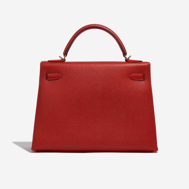 Pre-owned Hermès bag Kelly 32 Epsom Rouge Casaque Red Back | Sell your designer bag on Saclab.com